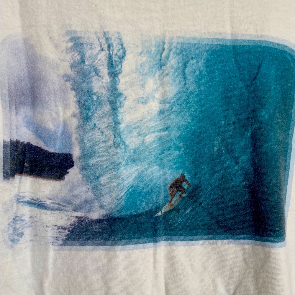 Men's Blue Surf Print  tee vintage
